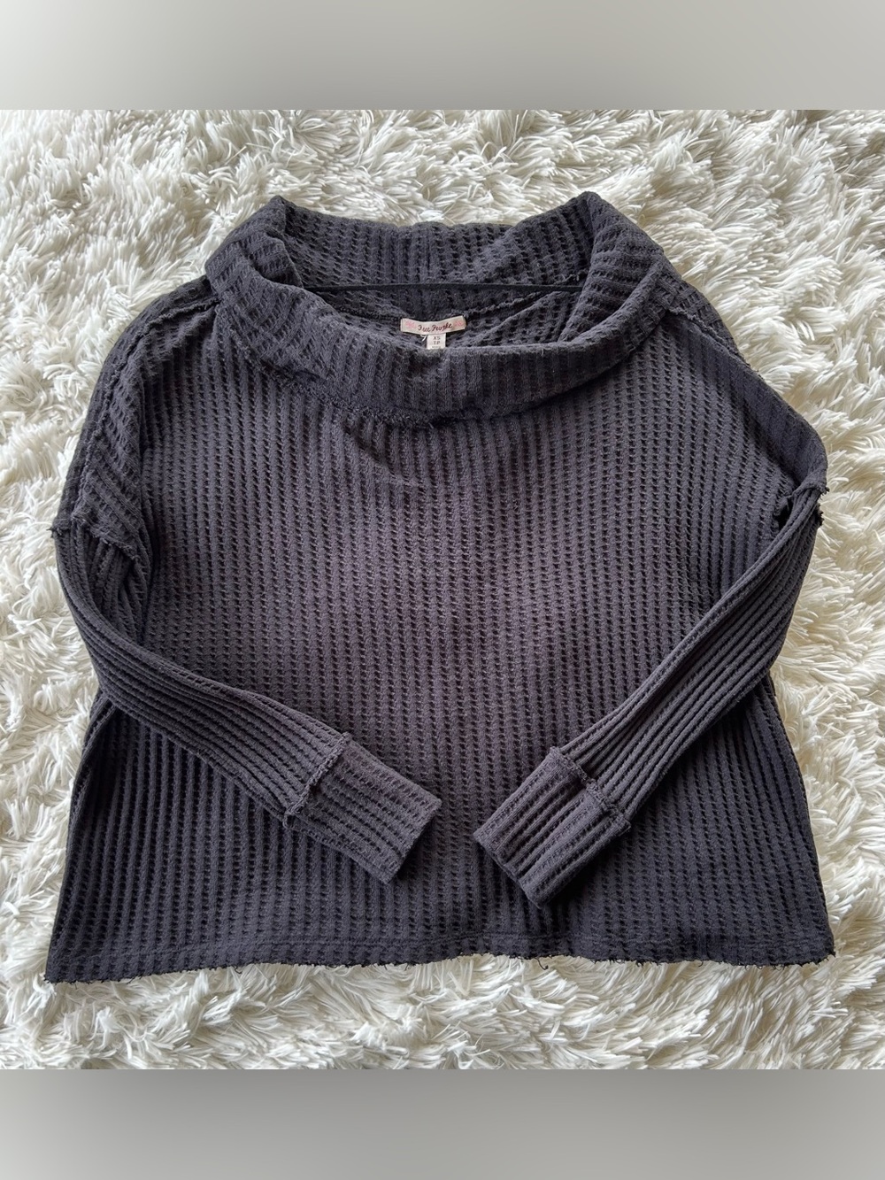 Free People | Juicy Black Cowl Neck Sweater - Picture 5 of 9
